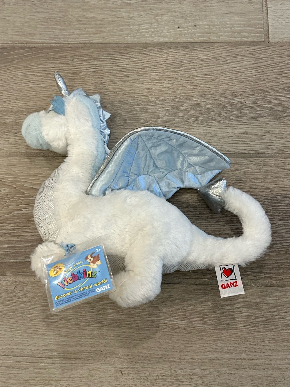 VTG Webkinz “Ice Dragon” Ice Tower Plush (Sealed & Retired) w/ Unused Code